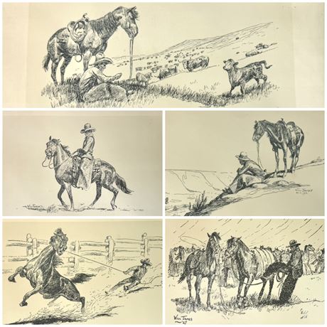 Lot of 5 Will Turner Framed Prints