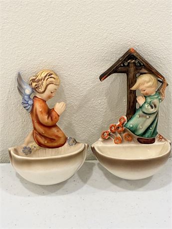 HUMMEL ~ Set of Praying Angel & Angel Shrine Holy Water Fonts