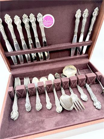 WALLACE ~ Violet ~ 5 Piece Sterling Silver Service for 6 ~ 44 Total Pieces