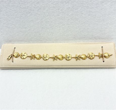 14K GOLD ~ ROSS-SIMONS ~ Sea Life Link Bracelet