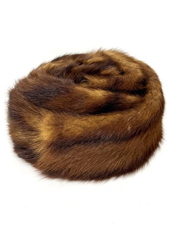 MCM Pillbox Real Fur Hat