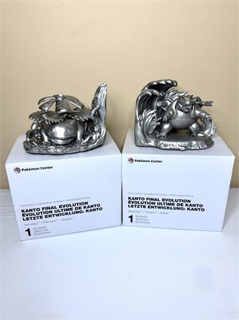 Set of 2 Pokemon Center Blastoise and Venasaur Bookends