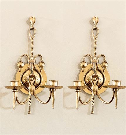 Pair of Brass Wall Sconces