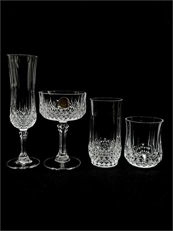CRISTAL D'ARQUES - DURAND ~ Longchamp Clear ~ 4 Piece Service For 10