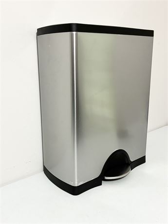 SIMPLE HUMAN ~ Stainless Steel Step Trash Can