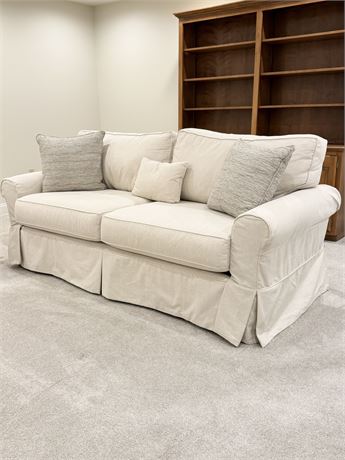 4 SEASONS FURN. ~ Slipcover Sofa With Rolled Arms
