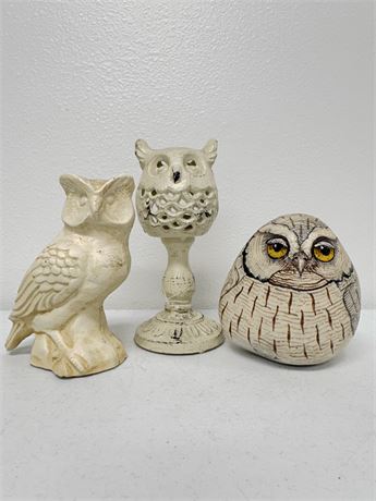 3 Assorted Owl Accessories