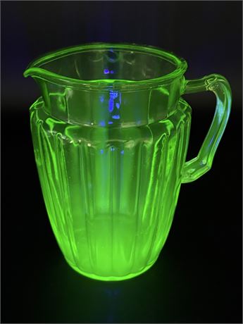Vintage Uranium Glass Pitcher