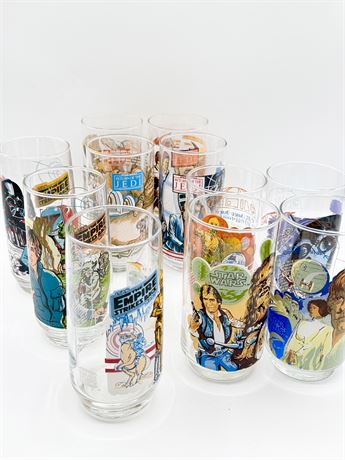 STAR WARS ~ 11 Assorted Collectable Glasses