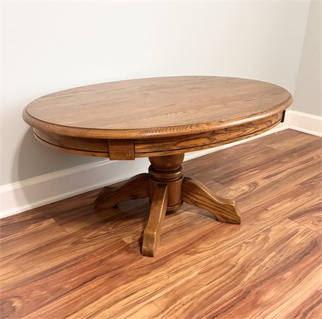Solid Wood Pedestal Coffee Table