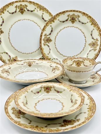 NORITAKE ~ Camillia ~ 7 Piece Service For 8 ~ 60 Total Pieces