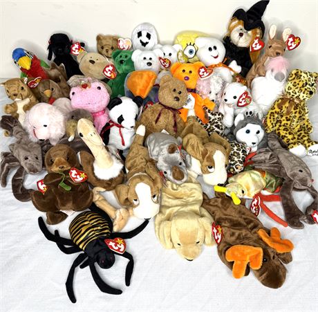 Vintage and New Beanie Babies Lot