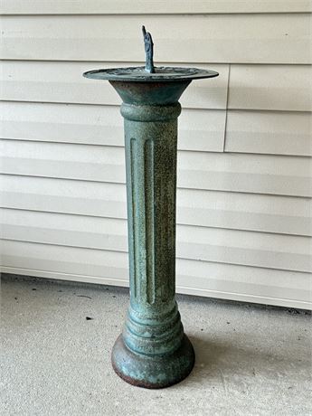 FLORA & FAUNA ~ Cast Iron Stand W/ Sundial