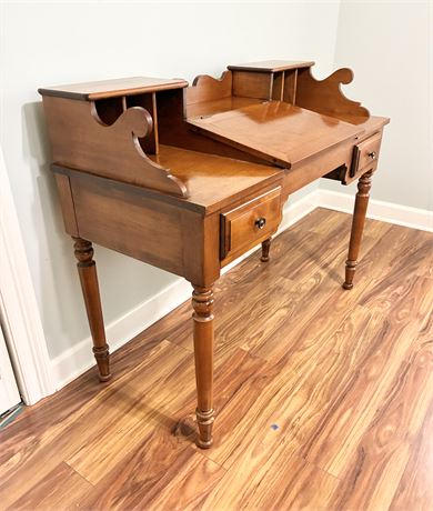 TELL CITY CHAIR CO ~ Vtg Solid Maple Secretary Desk