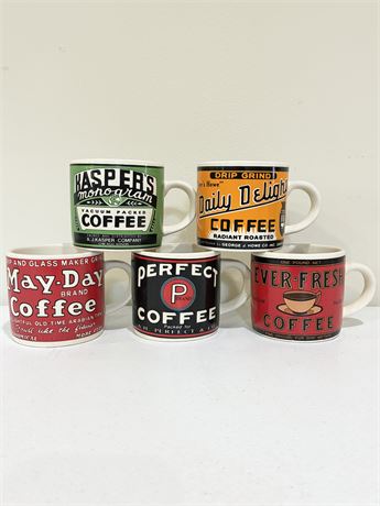 WESTWOOD ~ “Yester Year Brand” ~ Set of 5 Coffee Mugs