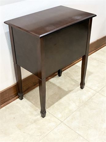 Wood Filing Cabinet w/ Lift-Top Lid