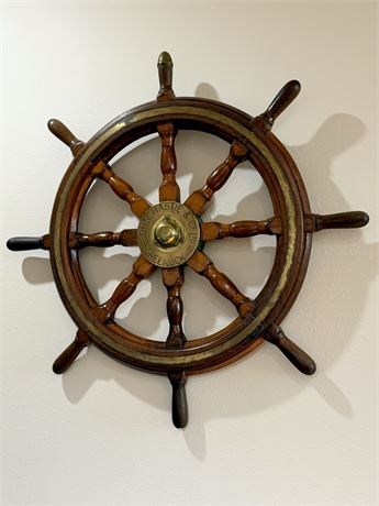 JOHN HASTIE & CO. LTD. ~ Greenock ~ Authentic Vtg. Ship Wheel