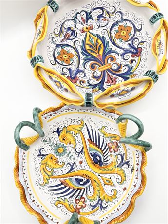 Hand Painted Italian Pottery Decorative Bowls