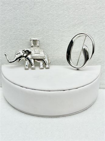 STERLING/925 ~ Pair (2) of Brooches