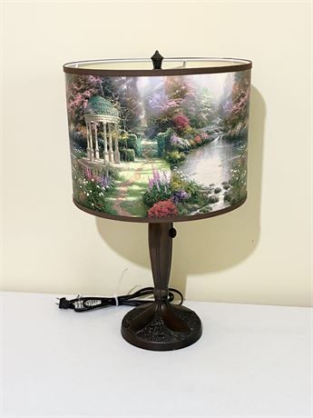 Tiffany-Style Lamp Base W/ Thomas Kincaide Shade