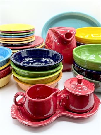 FIESTA ~ USA ~ 36 Assorted Pieces Of Dinnerware