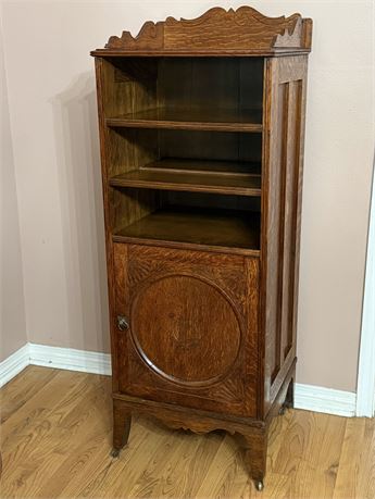 Tiger Oak Music Cabinet
