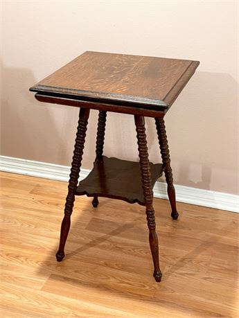 Tiger Oak Parlor Side Table