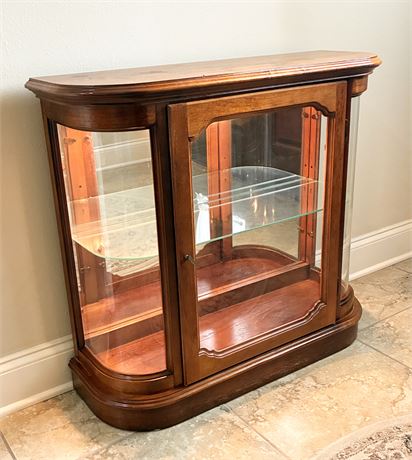 PULASKI ~ Lighted & Mirrored Wood Curio Display Cabinet
