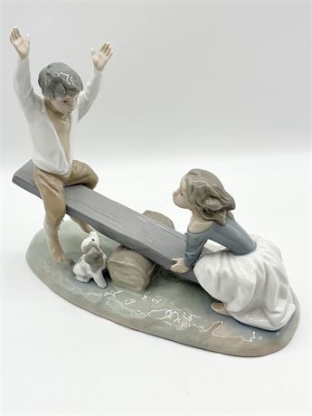 LLADRÓ ~ “Seesaw" ~ Porcelain Figurine