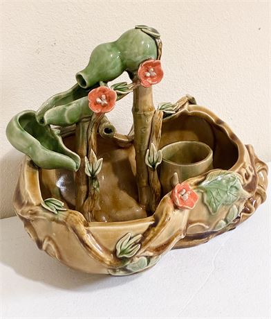 Vtg Ceramic Tabletop Water Fountain