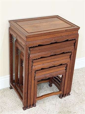 Solid Wood Set Of 4 Nesting Tables