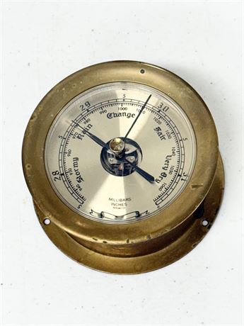 Brass Ship Barometer