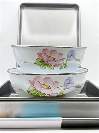 CUISINART / CALPHALON / MARTHA ~ 6-Piece Bakeware Lot