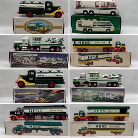 HESS ~ Lot Of (8) Vtg. Toy Collectible Trucks
