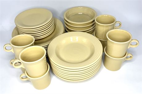 37 Pc Retired Fiesta Ware Dish Set - Fiesta Yellow?