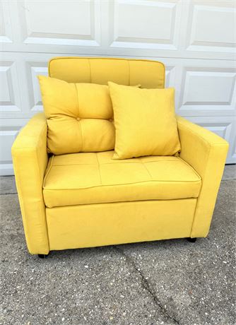 3 in 1 Yellow Convertible Sleeper Chair
