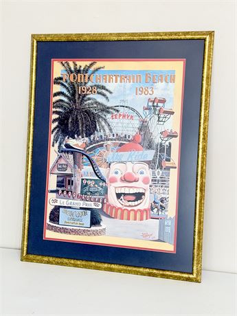 BRAD THOMPSON ~ Pontchartrain Beach ~ Signed & Framed Print