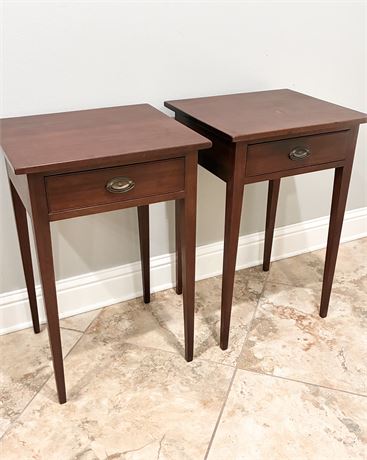 Pair of Cherry/Mahogany Side Tables