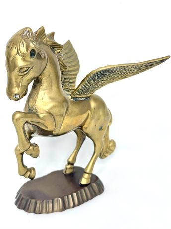 Vintage Brass Pegasus Figure Made in Taiwan