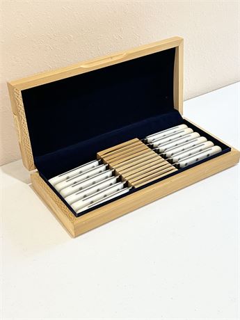 STUBAI TIROL ~ Set of 12 Austrian AlpenStahl Handeschmedet Stainless Knives