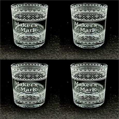 MAKERS MARK SWEATHER GLASSES ~ Set of 4