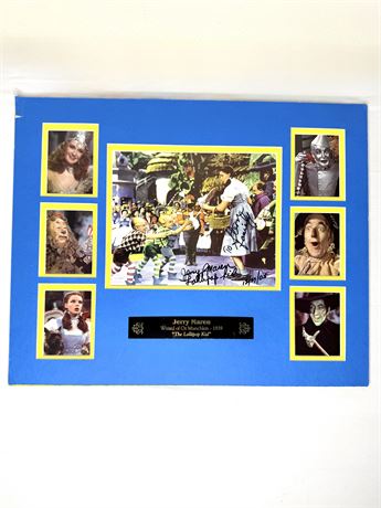 Wizard of Oz Munchkin 1939 “The Lollipop Kid” Signed, Mounted Photos