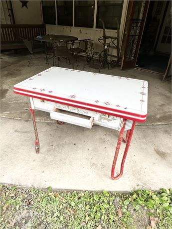 Vtg Porcelain Table ~ * Read Description