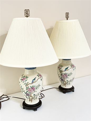 Pair (2) of Chinoiserie-Style Table Lamps
