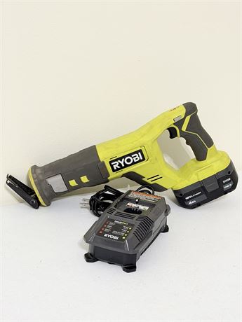 RYOBI ~ 18V Cordless Reciprocating Saw With Battery & Charger