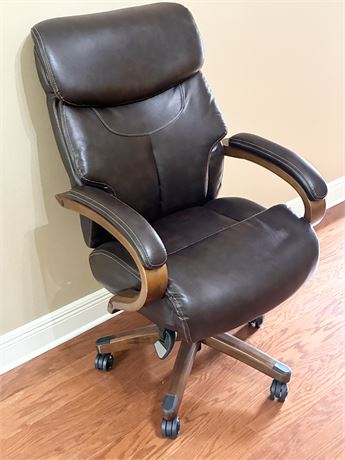 LA-Z-BOY ~ Leather Adjustable Swivel Office Chair
