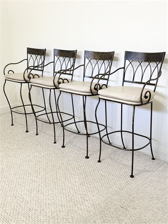 TIMMERMAN MFG. ~ 30” Heavy Metal Barstools ~ Set Of (4)