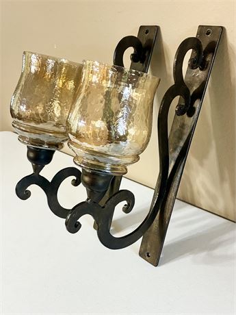 UTTERMOST ~ “Joselyn” ~ Metal & Glass Wall Sconces