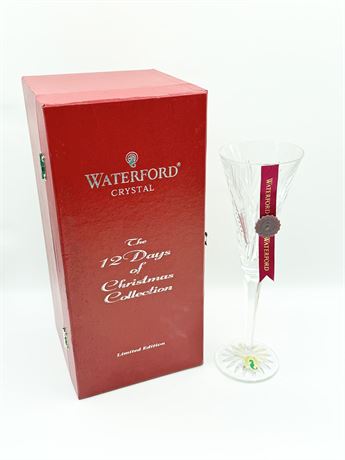 WATERFORD ~ 12 Days of Christmas ~ Partridge in a Pear Tree Glass Flute