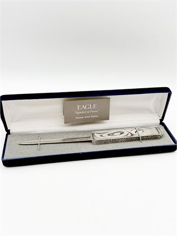DANIEL YUNKWS ~ Eagle “Symbol Of Peace” Pewter Letter Opener